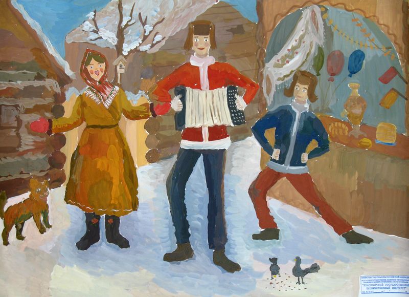 Демахина Дарина, Композиция, 42х60, гуашь