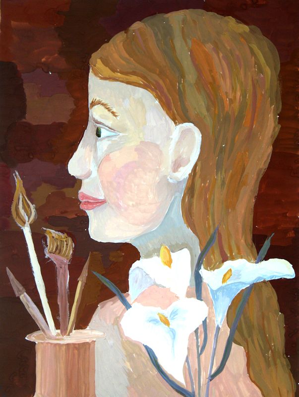 Демахина Дарина, Автопортрет, 30х40, гуашь