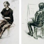 Учебная работа. Зарисовки фигуры человека, А3