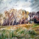 "Осенний дождь в Горках. Этюд", Микрюкова А.В.