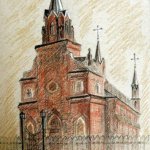 "Католический собор г.Владимир. Этюд", Тянирядно В.Ф.