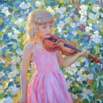 "Девочка со скрипкой", Пономарева М.Л.