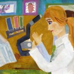 "В медицинской лаборатории", Диких Полина