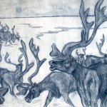 "Картон к картине «Олени»", Довнар А.А.