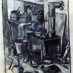 "Эскизы к картине «В сибирской избе»", Довнар А.А.