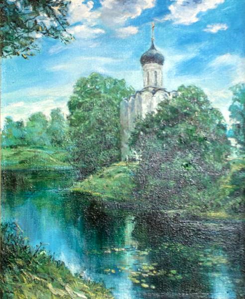 "Голубой день. Церковь Покрова на Нерли", Карбушев С.С.