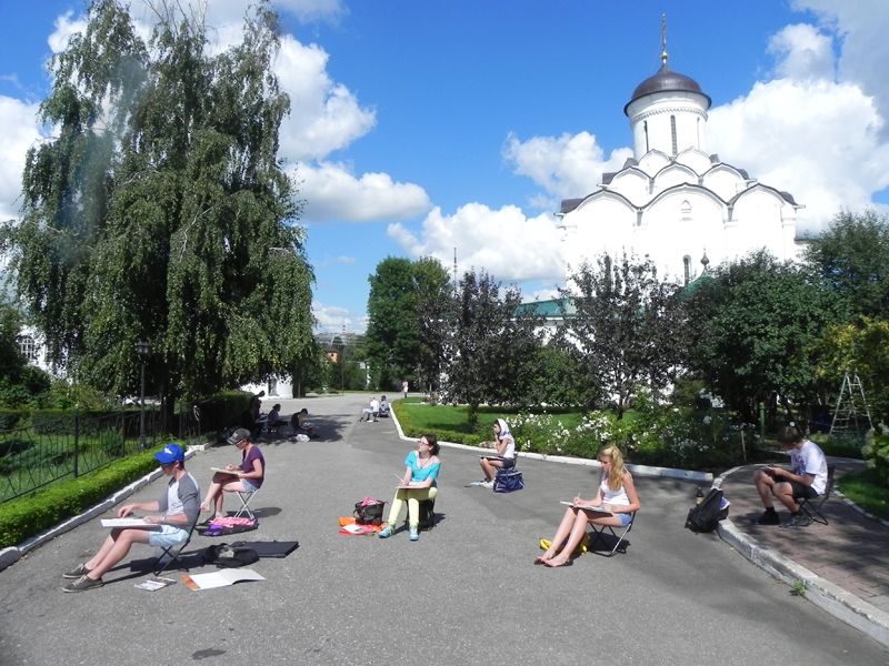 На пленэре