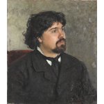 Портрет В. И. Сурикова работы И. Е. Репина (1877)
