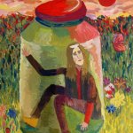 Токарева Н., Автопротрет, 30х40, гуашь